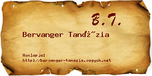 Bervanger Tanázia névjegykártya